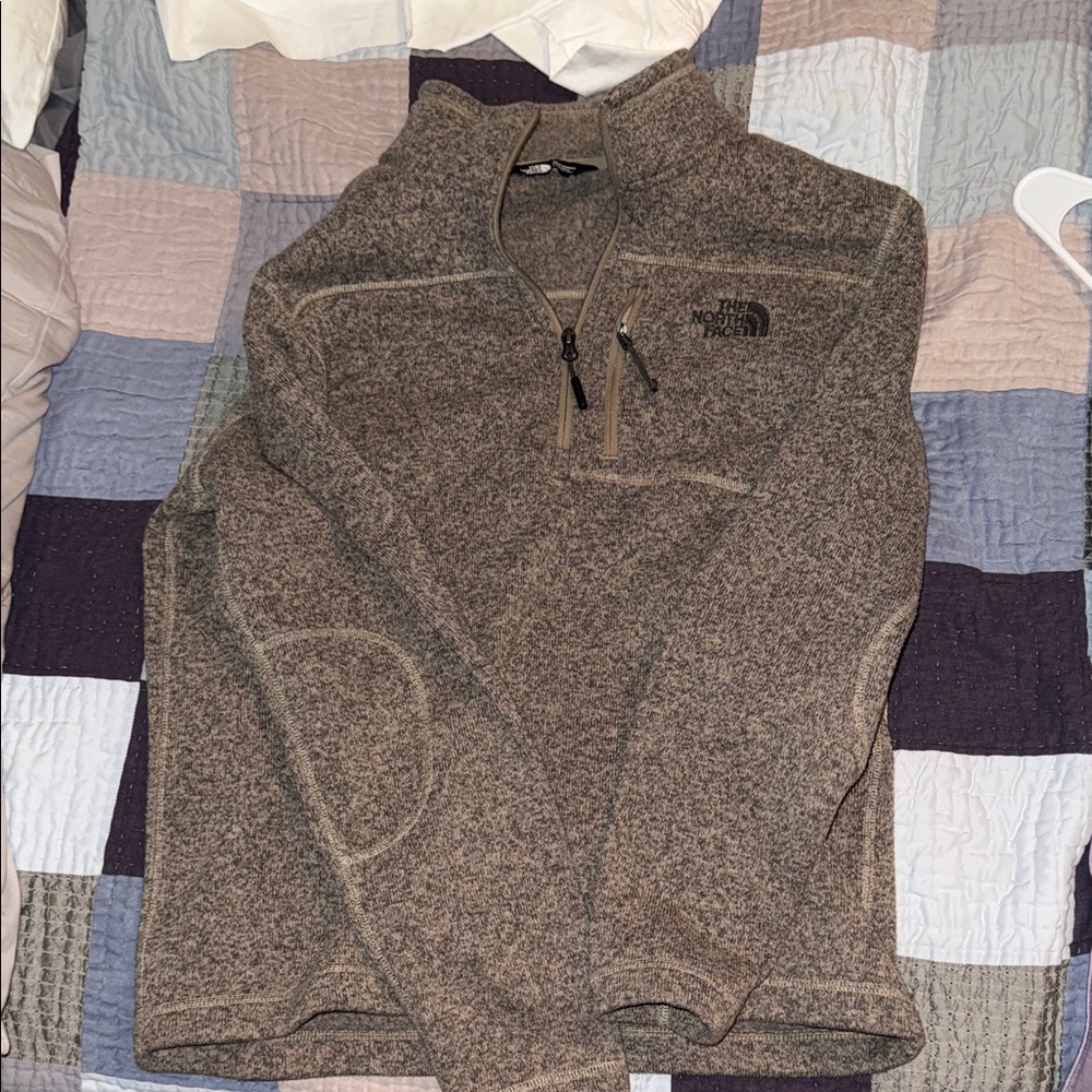 The North Face Men's Zip-Up Sweater in Brown